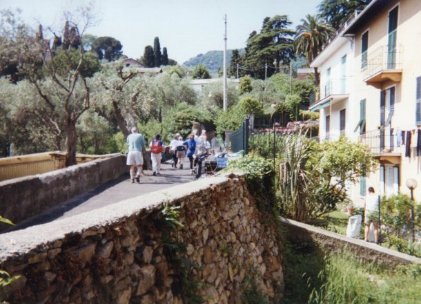 Hiking down into Portofino