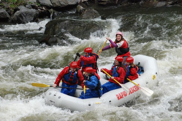 Ro does the rapids SMILING
