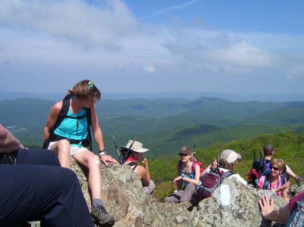 Looking down into the valley from the Scramble