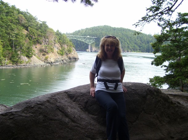 In Deception Pass State Park - taking a photo break