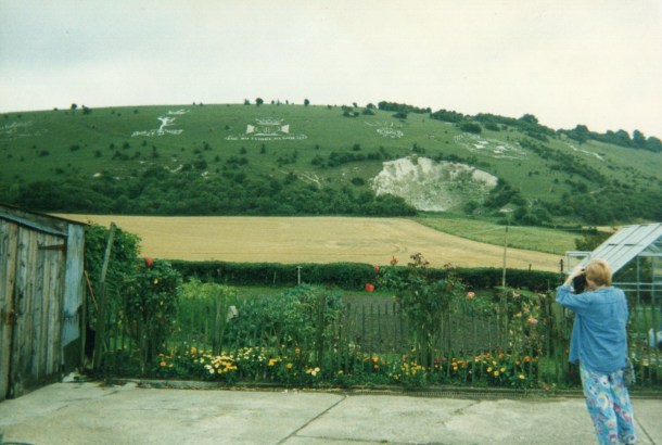 Chalk figures carved into Wiltshire hillsides 