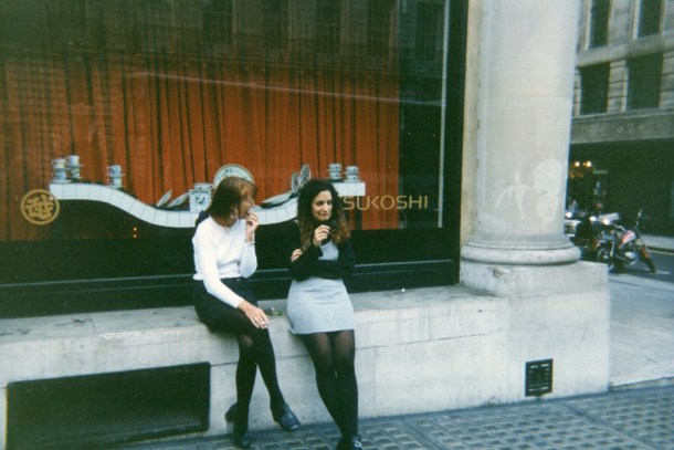 Two girls on a break in London 