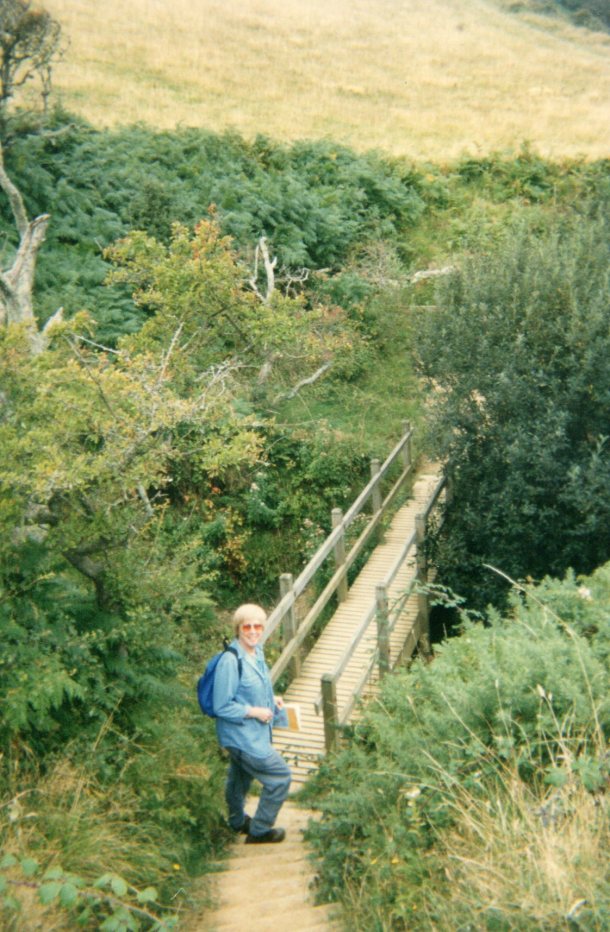 Hiking the cliffs at Crackington Haven 