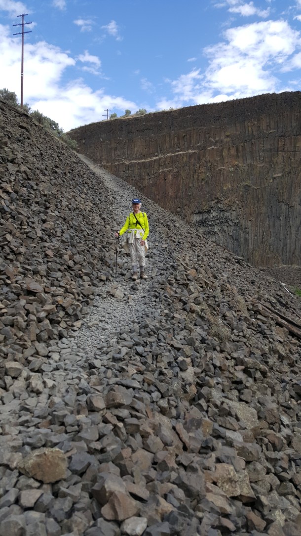 The trail down to the bottom of the cliffs 