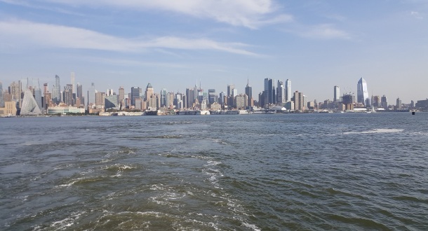 The iconic skyline from the iconic ferry 